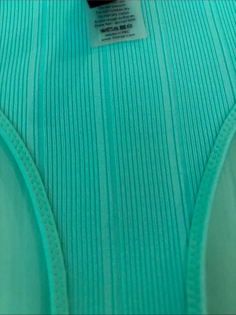 triangl swimwear Ribbed Bikini Bottom in Aqua Mint